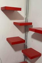 4 kleine rode planken, Huis en Inrichting, Woonaccessoires | Wandplanken en Boekenplanken, Ophalen, Zo goed als nieuw