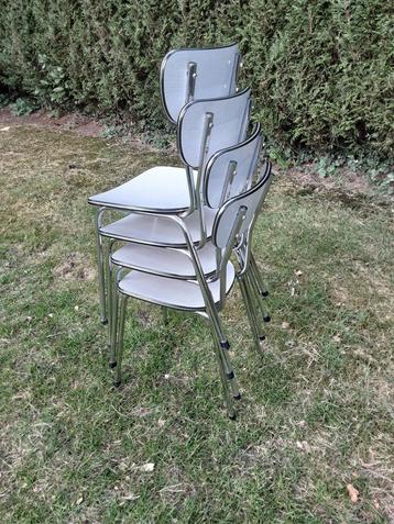 Vintage formica stoelen jaren '60 grijs beschikbaar voor biedingen