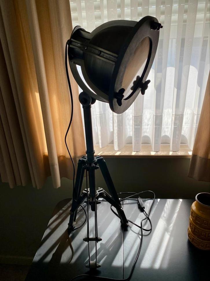 Vloerlamp en kleine statieflamp industriële look., Huis en Inrichting, Lampen | Vloerlampen, Zo goed als nieuw, Ophalen