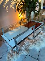 Vintage salontafel jaren 70, Maison & Meubles, Tables | Tables de salon, Métal, 100 à 150 cm, Moins de 50 cm, Utilisé