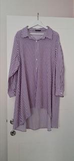 Mooi lang paars-wit gestreept hemd., Ophalen of Verzenden, Gedragen, Maat 46/48 (XL) of groter, Wit
