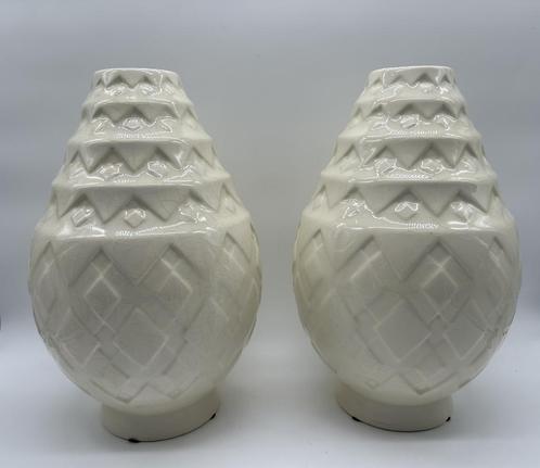 Paar ART DECO-vazen van Charles Catteau (BOCH), Antiek en Kunst, Antiek | Keramiek en Aardewerk, Ophalen of Verzenden
