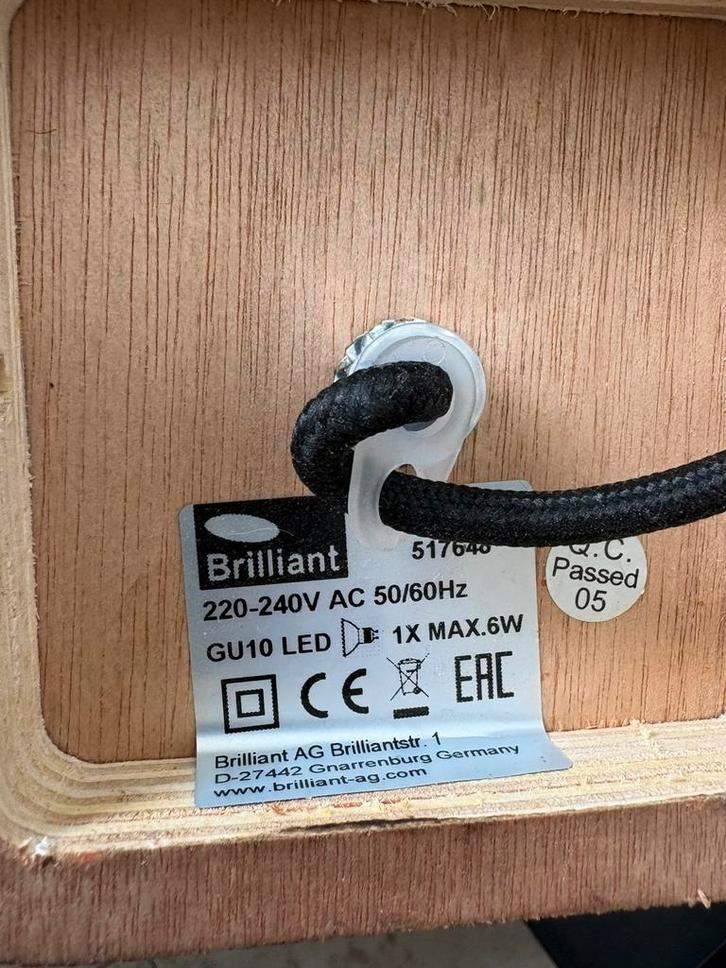 2 wandlampen Retro look, Huis en Inrichting, Lampen | Wandlampen, Zo goed als nieuw, Hout, Metaal, Ophalen