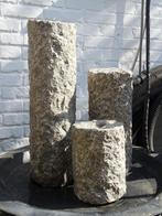 Stenen waterornament bronsteen pilaren fontein natuursteen, Graniet, Zo goed als nieuw, Ophalen, Waterornament