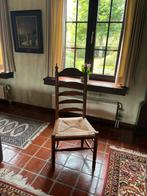6 Eiken stoelen - rieten zitting, Antiek en Kunst, Ophalen