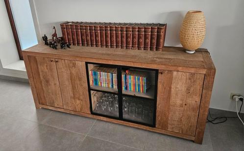 massief teak dressoir, Huis en Inrichting, Kasten | Dressoirs, Zo goed als nieuw, Teakhout, Ophalen