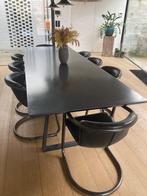 8 eetkamerstoelen, Huis en Inrichting, Ophalen, Industrieel, modern, Zwart, Zo goed als nieuw
