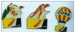 1992 **** 3 PINS JO Kodak skate-sky-ball, Verzenden, Zo goed als nieuw, Sport, Speldje of Pin