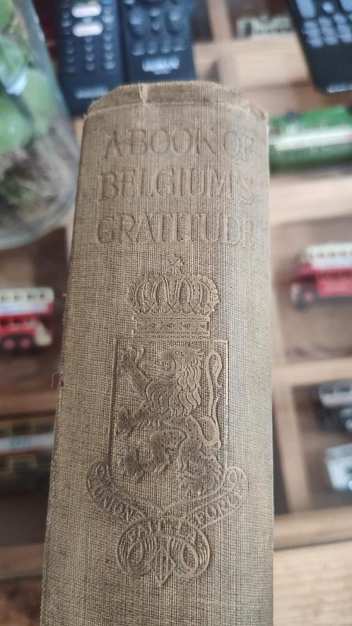 Un livre de la gratitude de la Belgique. Très rare., Livres, Livres Autre, Utilisé, Enlèvement ou Envoi