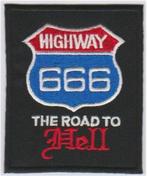 666 Highway to Hell stoffen opstrijk patch embleem #2, Motos, Accessoires | Autocollants
