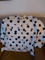 Blouses wit met groene en zwarte stippen, Enlèvement, Taille 46/48 (XL) ou plus grande, Blanc