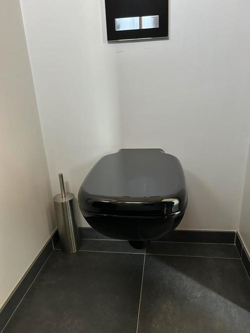 Toilet, WC, pot zwart Flamina, Geberit drukplaat, Huis en Inrichting, Woonaccessoires | Overige, Zo goed als nieuw, Ophalen