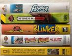 5 films VHS : Flipper, Jurassic Blinker, Dennis,  Koala Nat, Enlèvement ou Envoi, Action et Aventure