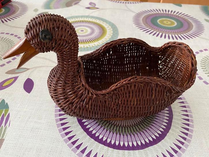 Vintage retro rotaneend, Huis en Inrichting, Woonaccessoires | Schalen en Manden, Ophalen of Verzenden