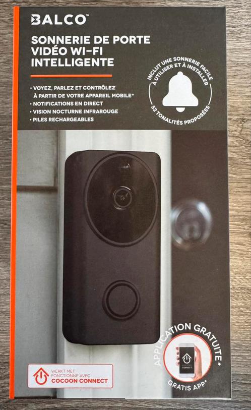 Sonnette de porte maison Vidéo Wifi intelligente connectée, Huis en Inrichting, Deurbellen, Zo goed als nieuw, Draadloos, Bewegingsdetectiesensor