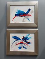 2 abstracte moderne schilderijen van Francesca Böemer, Antiek en Kunst, Ophalen of Verzenden