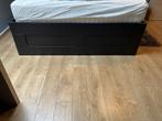 Bed Brimnes Ikea zwart, Ophalen, Zo goed als nieuw, Zwart