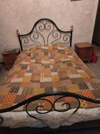 Lit 2 personnes Vintage, Maison & Meubles, Chambre à coucher | Lits, Enlèvement, Vert, Métal