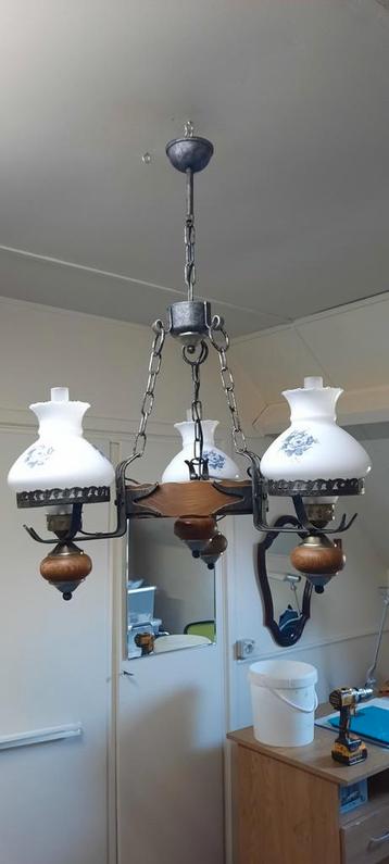houten landelijke kroonluchter diameter 62cm  45€ beschikbaar voor biedingen