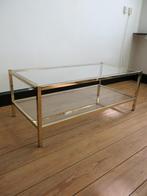 Glazen salontafel (Hollywood Regency), Huis en Inrichting, Tafels | Salontafels, Ophalen, Minder dan 50 cm, 50 tot 100 cm, Zo goed als nieuw