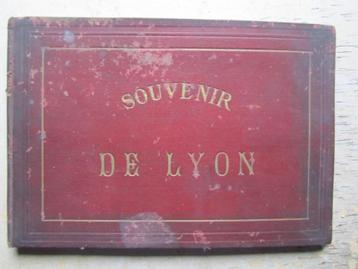 Notitieboek met 12 albuminefoto's: Souvenir van Lyon, 19e!