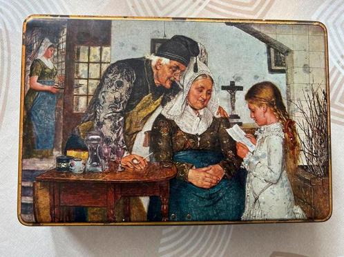 Mooie blikken doos jaren ‘50-‘60 in goede staat, Verzamelen, Blikken, Gebruikt, Koek(jes), Overige merken, Ophalen of Verzenden