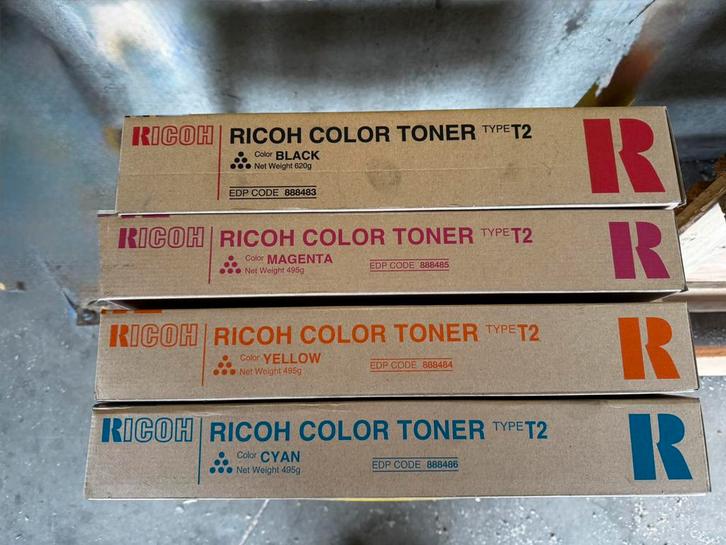 Ricoh Toner Type T2 Cyan, black, magenta en yellow, Computers en Software, Printerbenodigdheden, Nieuw, Toner, Ophalen of Verzenden