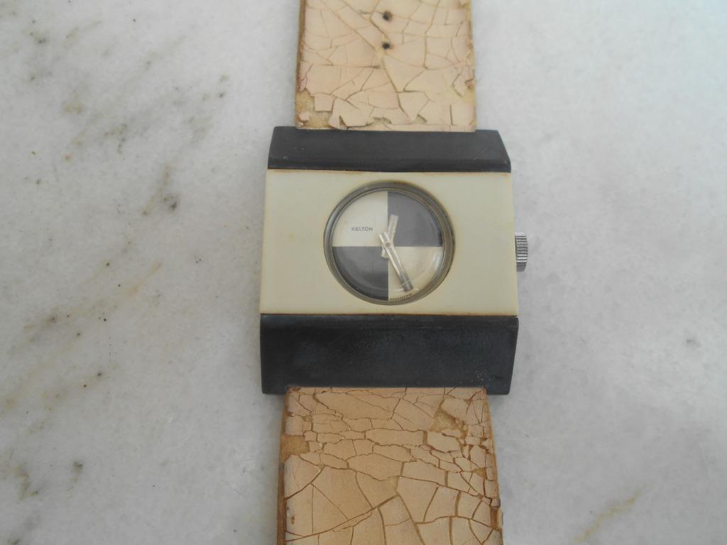 ancienne montre carrée Kelton, Enlèvement ou Envoi, Acier, Montre-bracelet, Autres marques