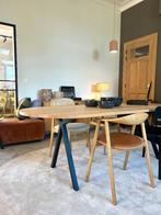 Studio Henk tafel plat ovaal, Ophalen, Eikenhout, 200 cm of meer, 50 tot 100 cm