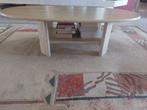 Ovalen salontafel travertin, Huis en Inrichting, Tafels | Salontafels, Ophalen, Overige materialen, 100 tot 150 cm, 50 tot 100 cm