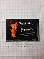 Bieretiket Burned Brown, Verzamelen, Biermerken, Ophalen of Verzenden, Nieuw