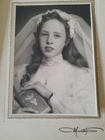 Portretfoto 1940 - communicant of vormeling, 1940 tot 1960, Gebruikt, Ophalen of Verzenden, Foto