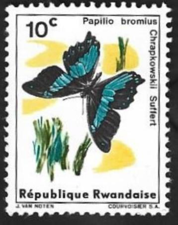 1 Postzegel Vlinders Rwanda beschikbaar voor biedingen