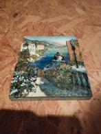 Een water landschap met huizen er rond een kader kleur versc, Huis en Inrichting, Ophalen