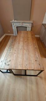 Industriële steigerhout tafel en zitbank, Huis en Inrichting, Ophalen, Metaal