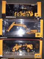 3x JCB grondverzet schaalmodellen Motorart, Hobby & Loisirs créatifs, Voitures miniatures | 1:50, Enlèvement ou Envoi, Neuf, Grue, Tracteur ou Agricole