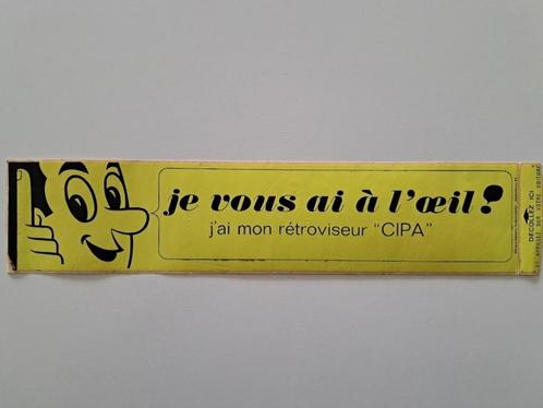 Vintage Sticker - CIPA rétroviseur - Montreuil, Verzamelen, Stickers, Zo goed als nieuw, Auto of Motor, Ophalen of Verzenden