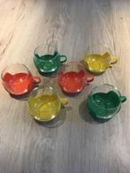 Retro tassen ( 6 stuks ), Glas, Overige stijlen, Glas of Glazen, Ophalen of Verzenden