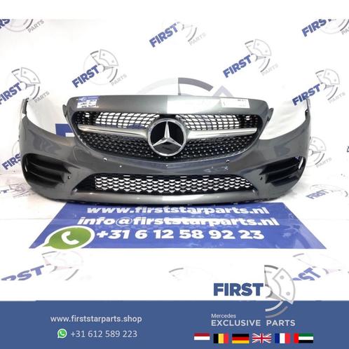 W205 AMG VOORBUMPER C KLASSE FACELIFT C43 GRIJS origineel Me, Auto-onderdelen, Carrosserie, Bumper, Mercedes-Benz, Voor, Gebruikt