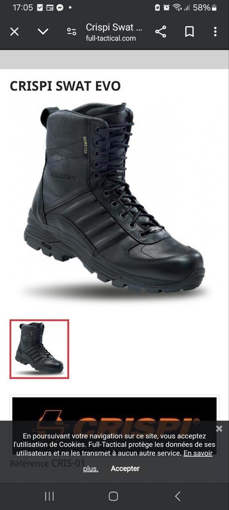 Chaussures crispi S.W.A.T. EVO S3 GTX Black., Vêtements | Hommes, Chaussures, Neuf, Enlèvement ou Envoi