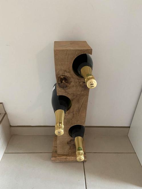 Eiken  wijn of champagne fleshouder, Huis en Inrichting, Woonaccessoires | Zuilen en Pilaren, Ophalen