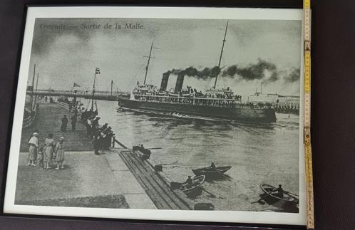 Grote kader met historische foto Oostende, Verzamelen, Foto's en Prenten, Zo goed als nieuw, Foto, Overige onderwerpen, Voor 1940