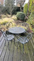 Setje van tafel en 4 stoelen, Tuin en Terras, Ophalen, Zo goed als nieuw