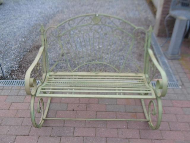 witte smeedijzeren schommel, Tuin en Terras, Tuinmeubel-accessoires, Nieuw, Ophalen