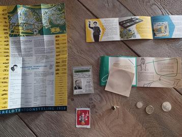 expo 58 lot divers penning paspoort sticker enz  beschikbaar voor biedingen