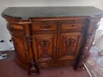 Buffet ancien - plateau en marbre - vers 1900 - bois massif, Maison & Meubles, Neorenaissance, Avec tablette(s), 150 à 200 cm