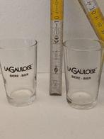 Twee zeer kleine LA GAULOISE-glazen van de Brasserie du Bocq, Ophalen of Verzenden, Zo goed als nieuw, Glas of Glazen, Overige merken