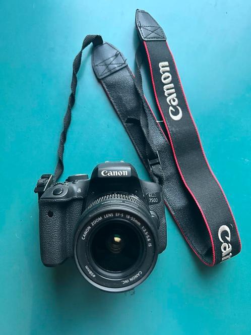Canon EOS 750D + 18-55mm lens + 50mm lens + accessoires, Audio, Tv en Foto, Fotocamera's Analoog, Zo goed als nieuw, Canon, Ophalen