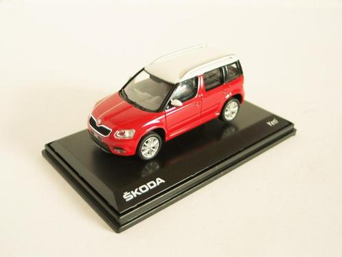 1/43 - M Abrex - Skoda Yeti Facelift rood/wit, Hobby en Vrije tijd, Modelauto's | 1:43, Nieuw, Ophalen of Verzenden