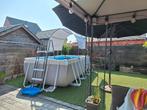 opzet zwembad + warmtepomp, zoutwatersysteem, filterpomp,..., Tuin en Terras, Ophalen, Gebruikt, 200 tot 300 cm, 80 tot 120 cm